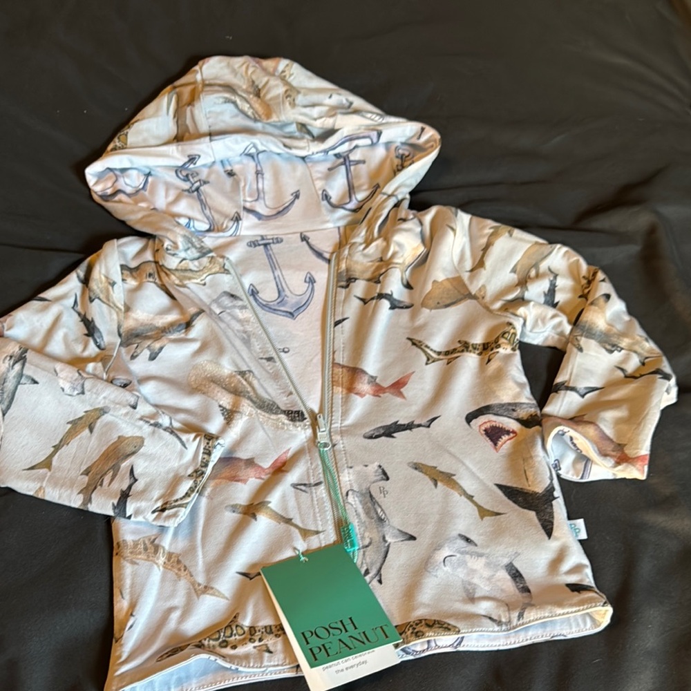 Posh peanut maverick/ anchors away reversible jacket